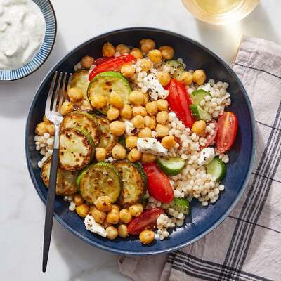 Greek-Style Chickpea & Couscous Bowl