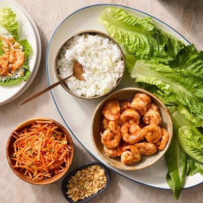 Hoisin Shrimp Lettuce Cups