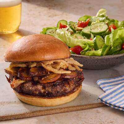 Cheddar Stuffed Prime Beef Burger
