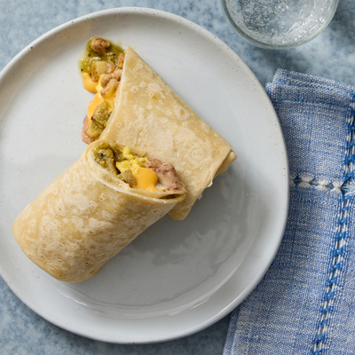 Pork Sausage Breakfast Burrito