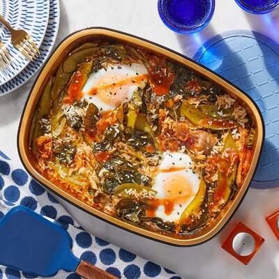 Oven-Baked Korean Eggs & Rice