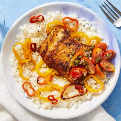 Seared Cod & Peppers