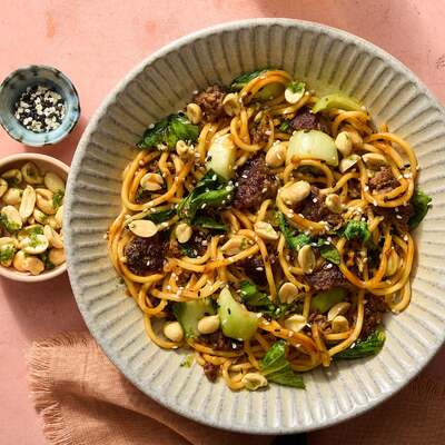 Takeout-Style Ginger Beef Noodles
