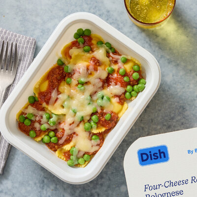 Four-Cheese Ravioli Bolognese