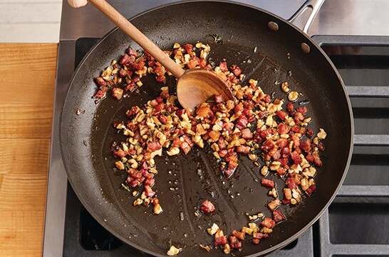 recipe-step-image-Cook the pancetta & walnuts 