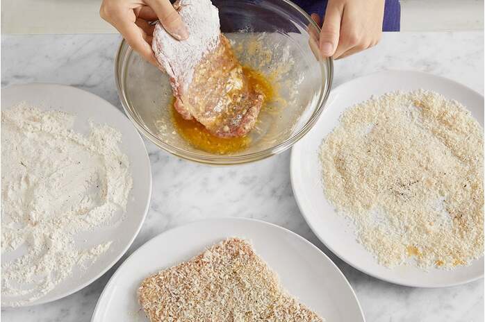 recipe-step-image-Pound & bread the pork