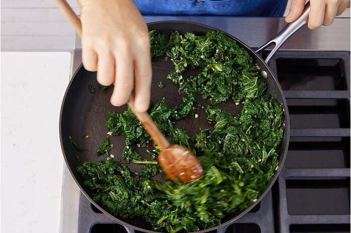 recipe-step-image-Prepare the remaining ingredients & sauté the greens