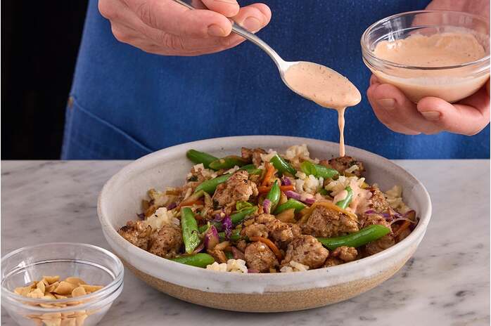 recipe-step-image-Warm the rice & serve your dish 