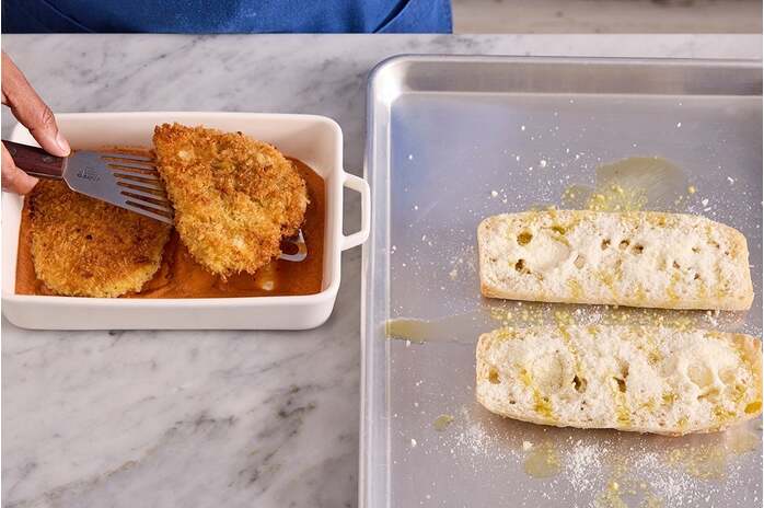 recipe-step-image-Finish the chicken & toast the baguette 