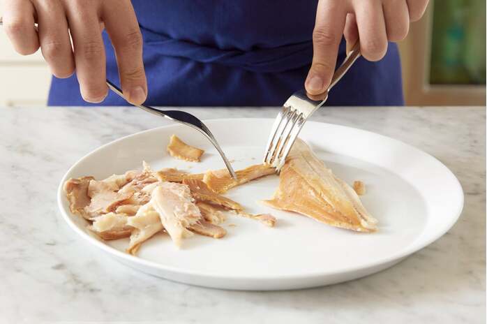 recipe-step-image-Flake the trout & plate your dish: