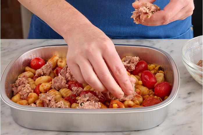 recipe-step-image-Add the sausage & bake the tray 