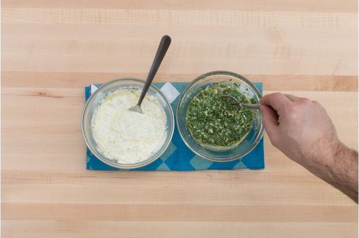 recipe-step-image-Season the ricotta & make the pesto: