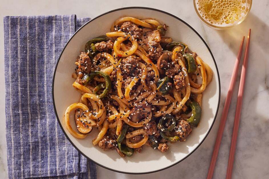 15-Min Hoisin Beef Udon