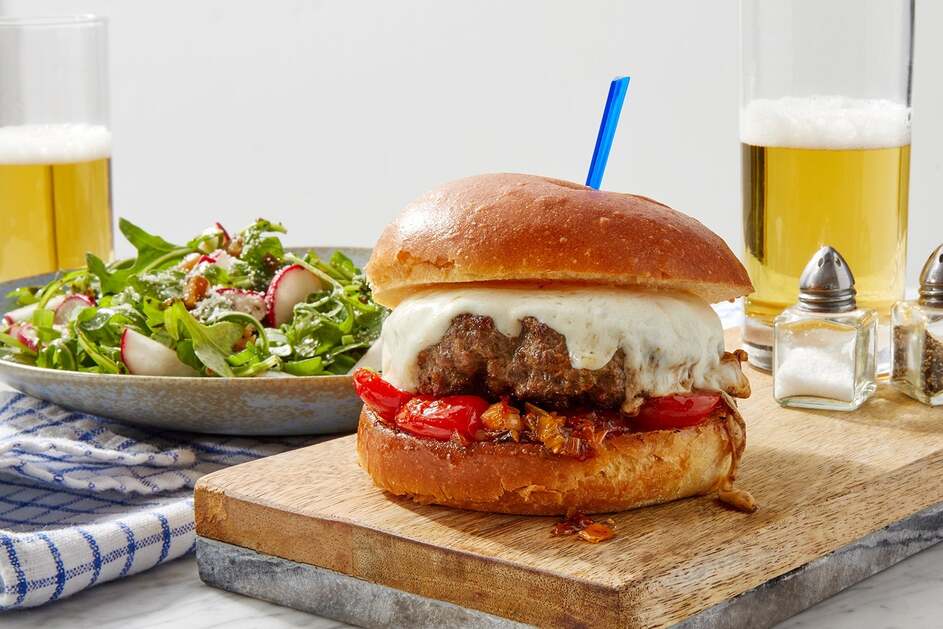 Mozzarella & Tomato Jam Burgers