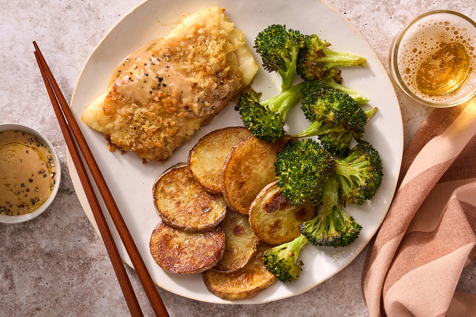 Sheet Pan Miso Butter-Panko Cod