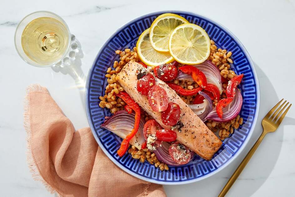 Lemon-Roasted Salmon & Vegetables
