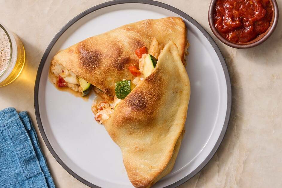Zucchini & Red Pepper Calzones