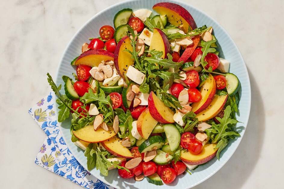 Mozzarella, Tomato & Peach Salad