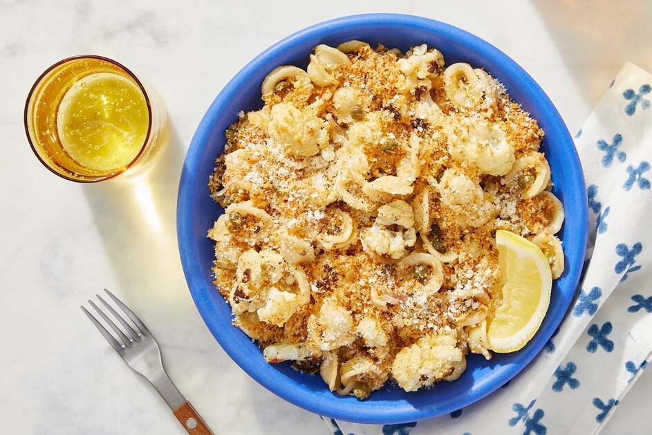 Roasted Cauliflower & Lemon Pasta