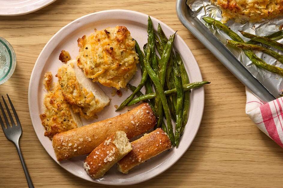 Sheet Pan Garlic Cheddar Chicken