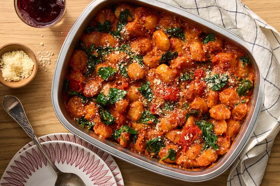 Roasted Red Pepper Gnocchi Bake