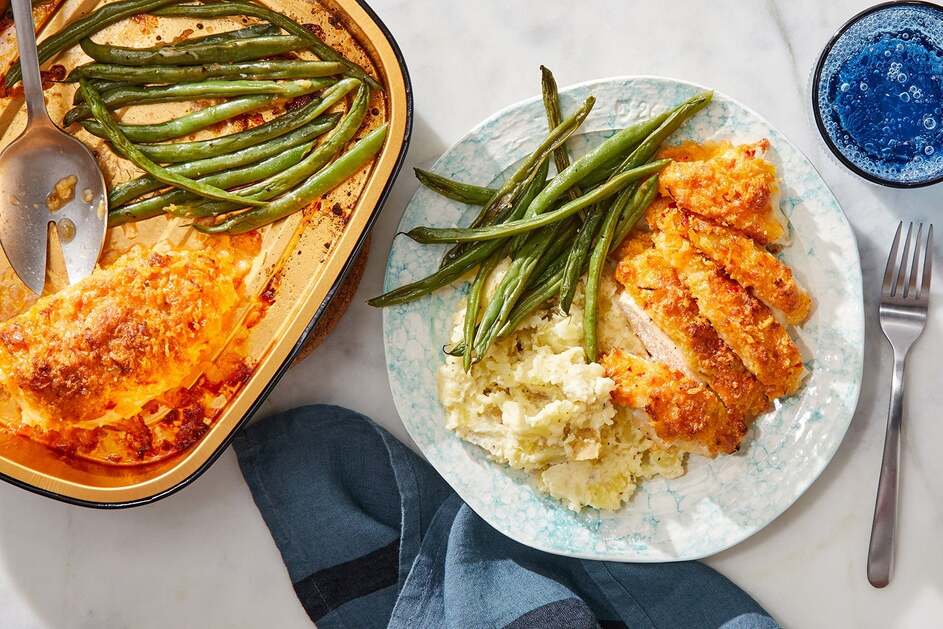 Cheesy Chicken & Green Beans