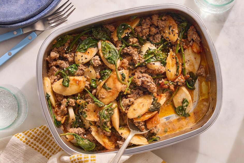 Sweet & Spicy Beef Rice Cakes