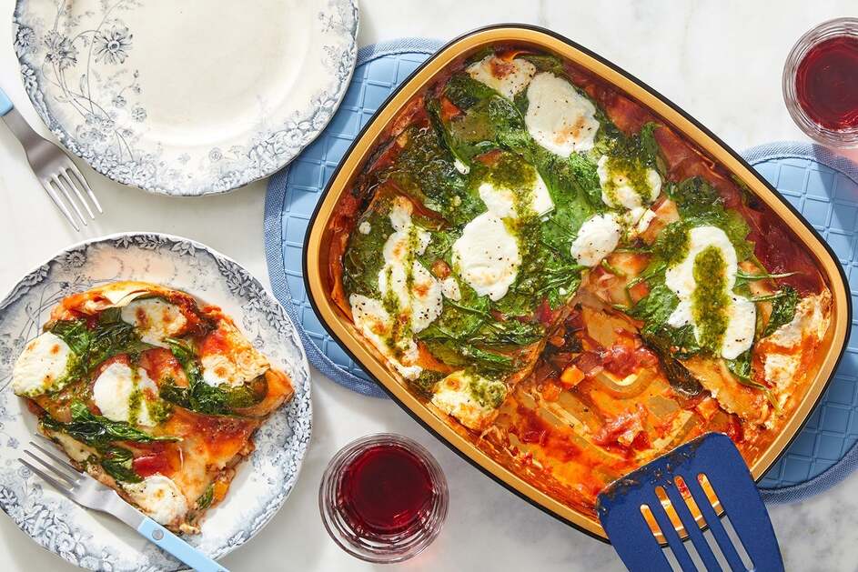 Oven-Baked Three Cheese Lasagna