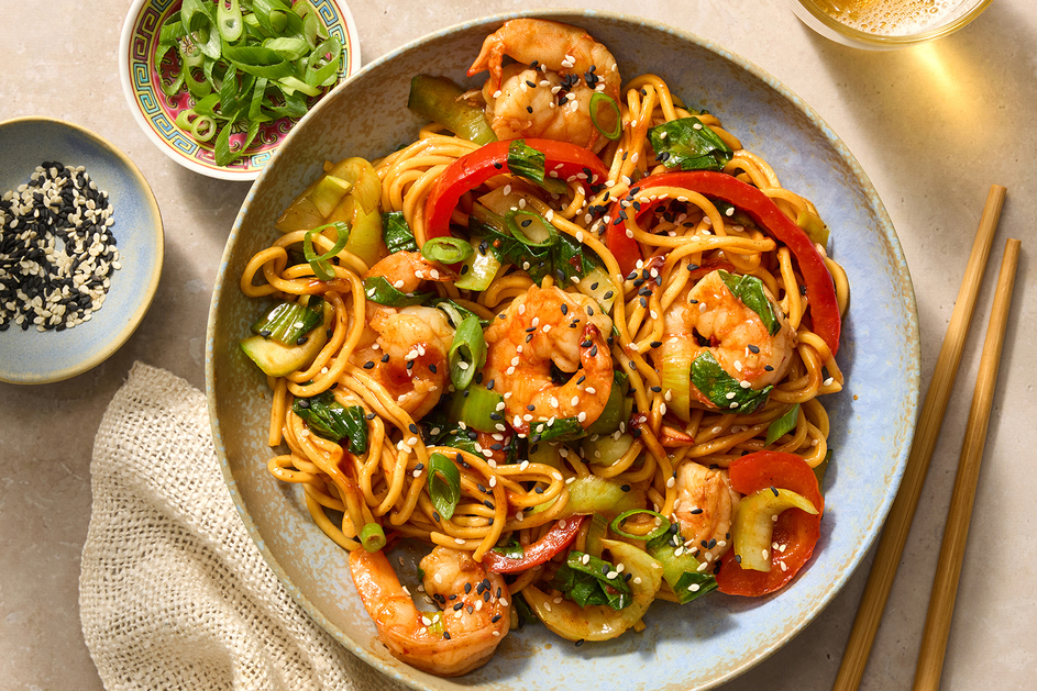 Spicy Shrimp Lo Mein