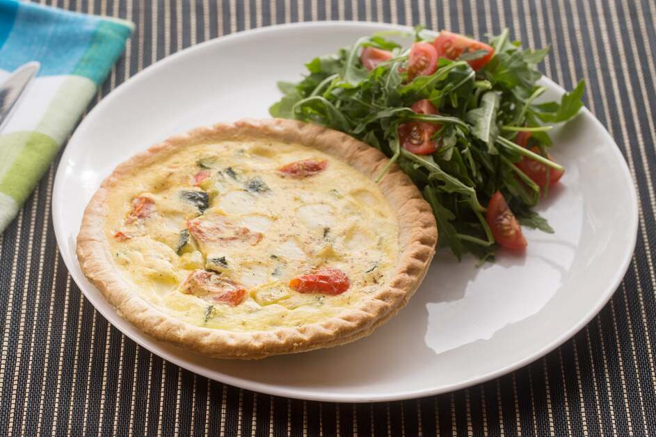 Zucchini & Cherry Tomato Quiches