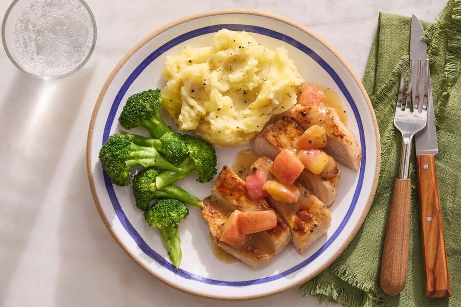 Pork Chops & Peach Pan Sauce