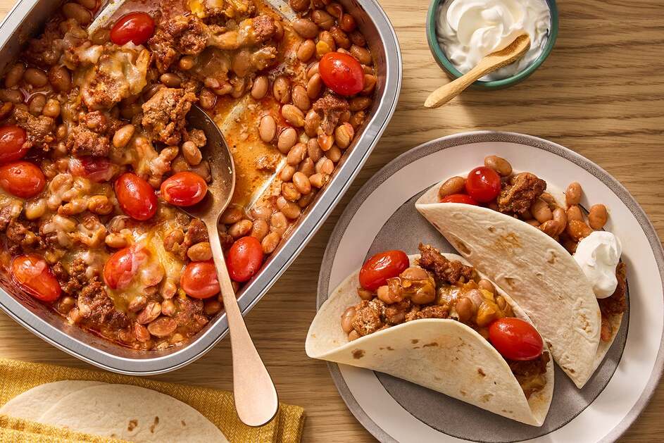 Chorizo & Pinto Bean Tacos