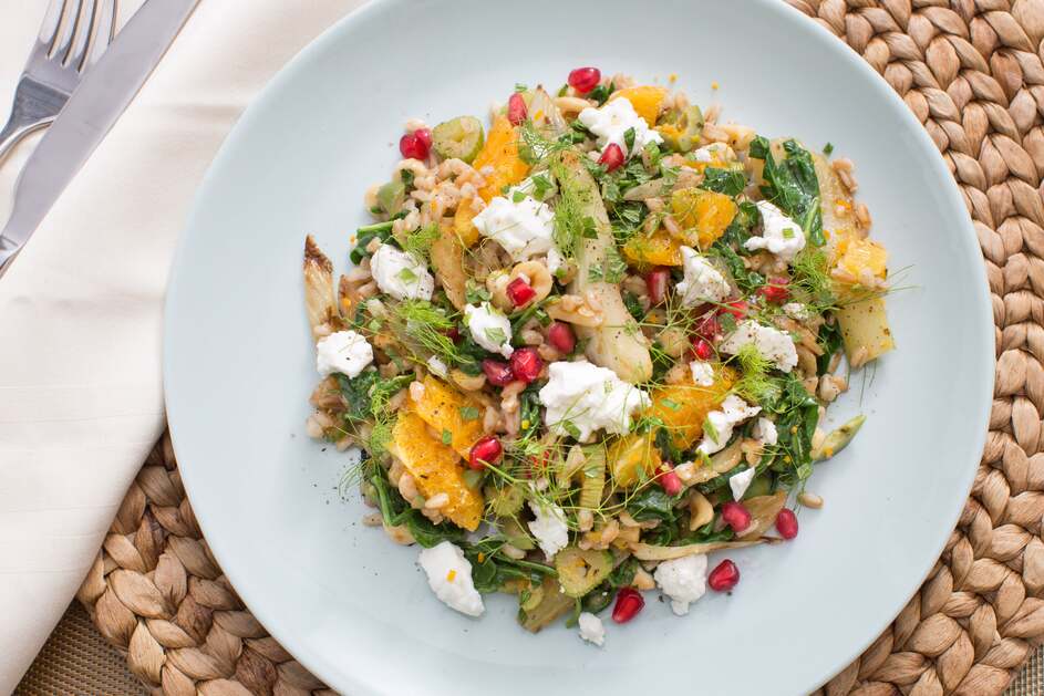 Warm Farro Salad