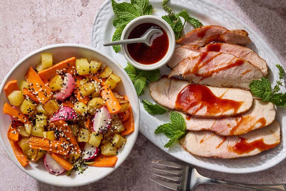 Sheet Pan Soy-Glazed Pork Roast