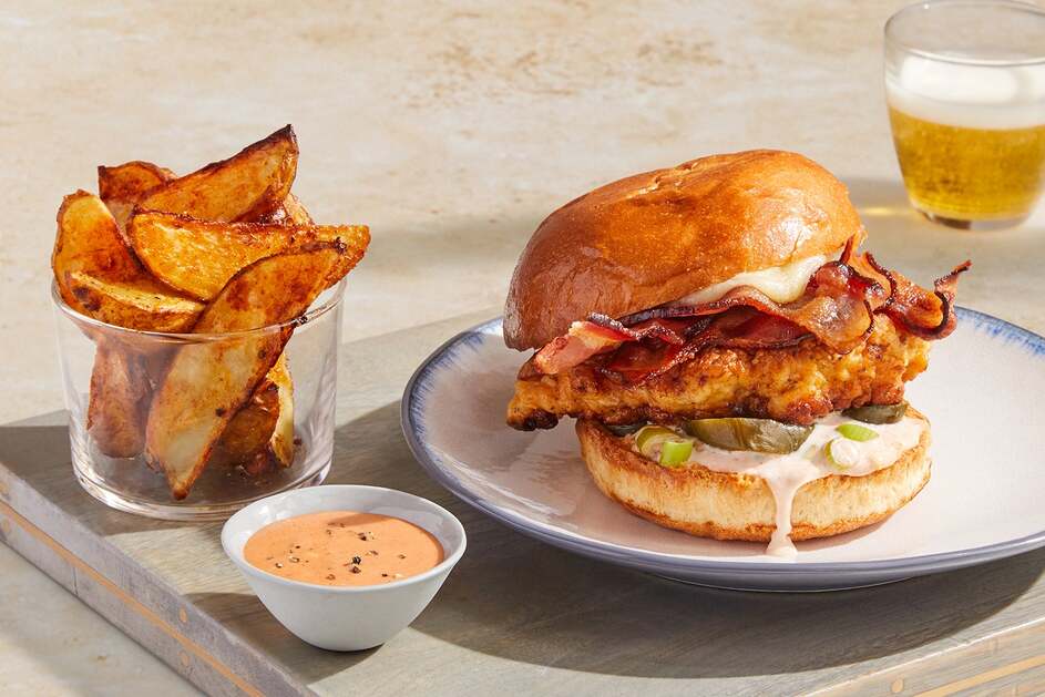 Crispy Chicken, Bacon & Ranch Sandwiches