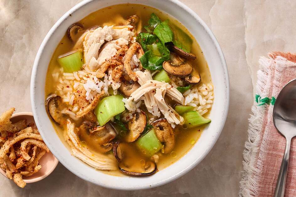 Asian Chicken & Rice Soup
