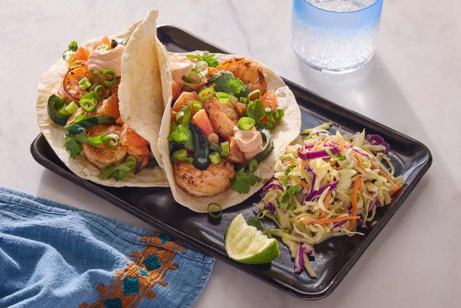 15-Min Honey Habanero Shrimp Tacos