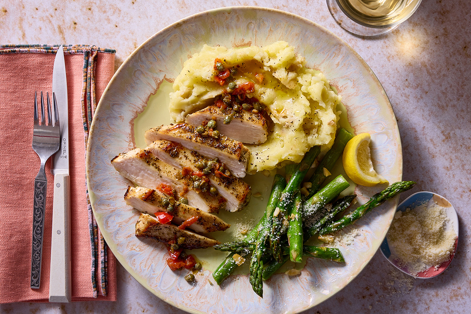 Italian Chicken & Garlic-Caper Pan Sauce