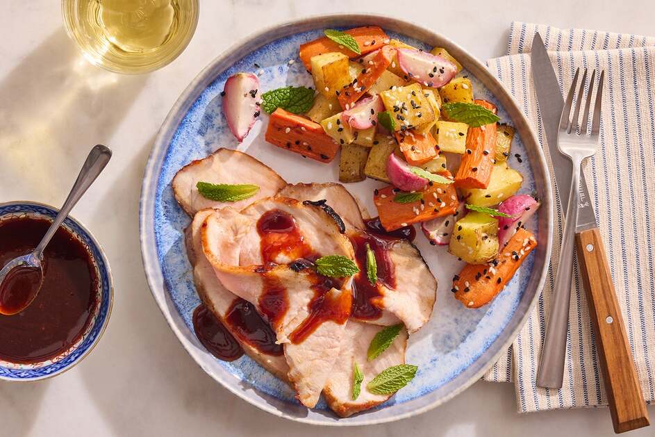 Sheet Pan Soy-Glazed Pork Roast