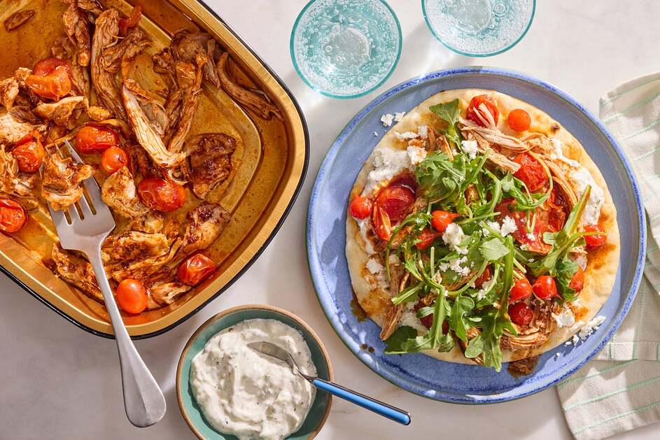 Loaded Chicken Thigh Pitas