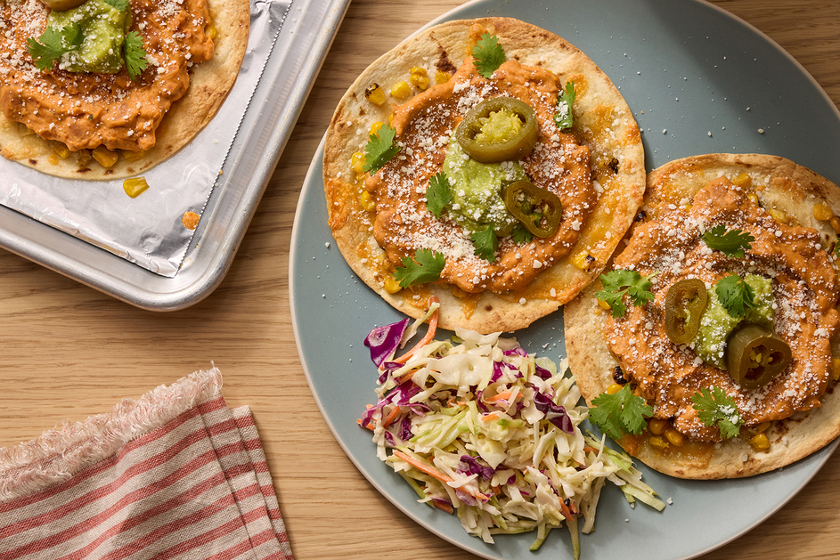 Corn & Refried Bean Tostadas