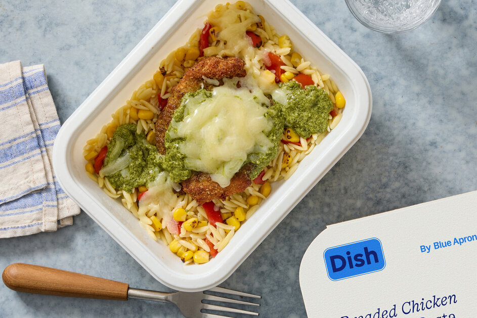 Breaded Chicken & Orzo Pasta