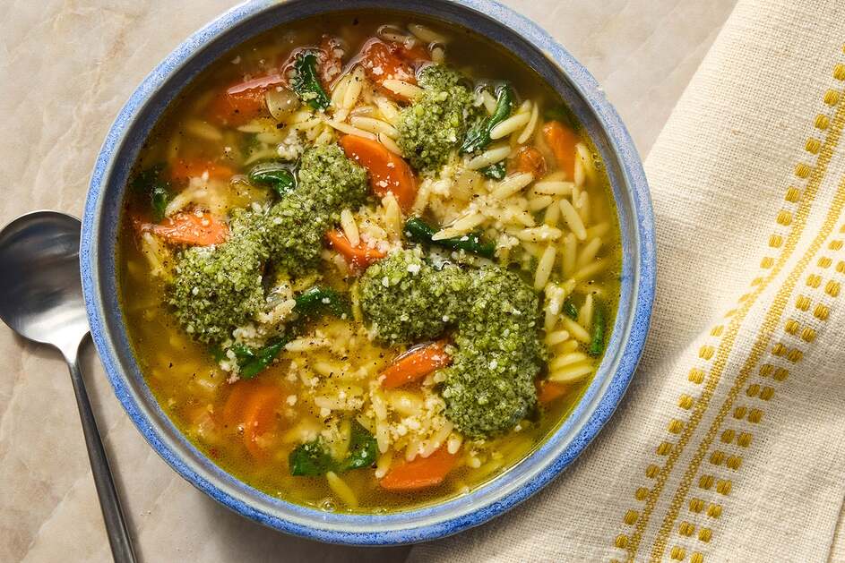 Lemon Orzo & Vegetable Soup