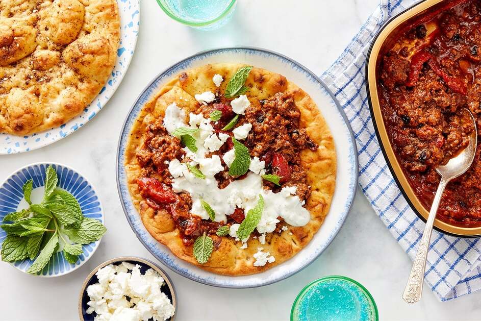 Oven-Baked Harissa Beef Pitas