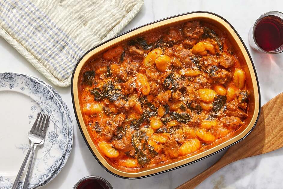 Oven-Baked Tuscan Sausage & Gnocchi