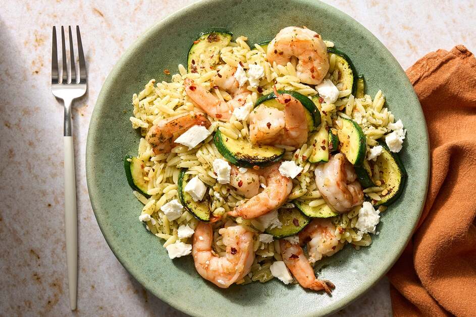 Zesty Chimichurri Shrimp & Orzo