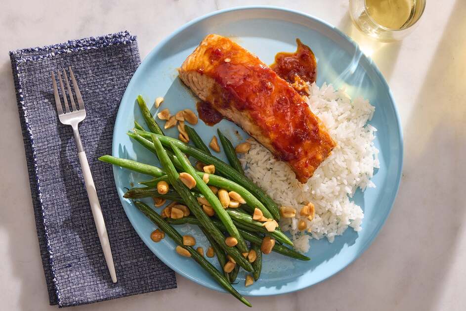 Spicy Hoisin Glazed Salmon