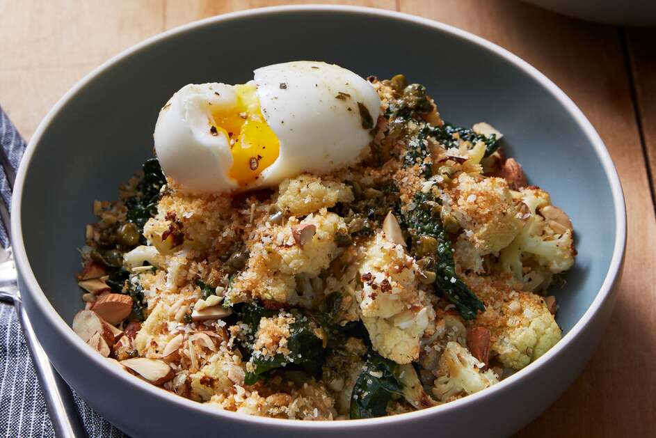 Warm Cauliflower & Kale Salad