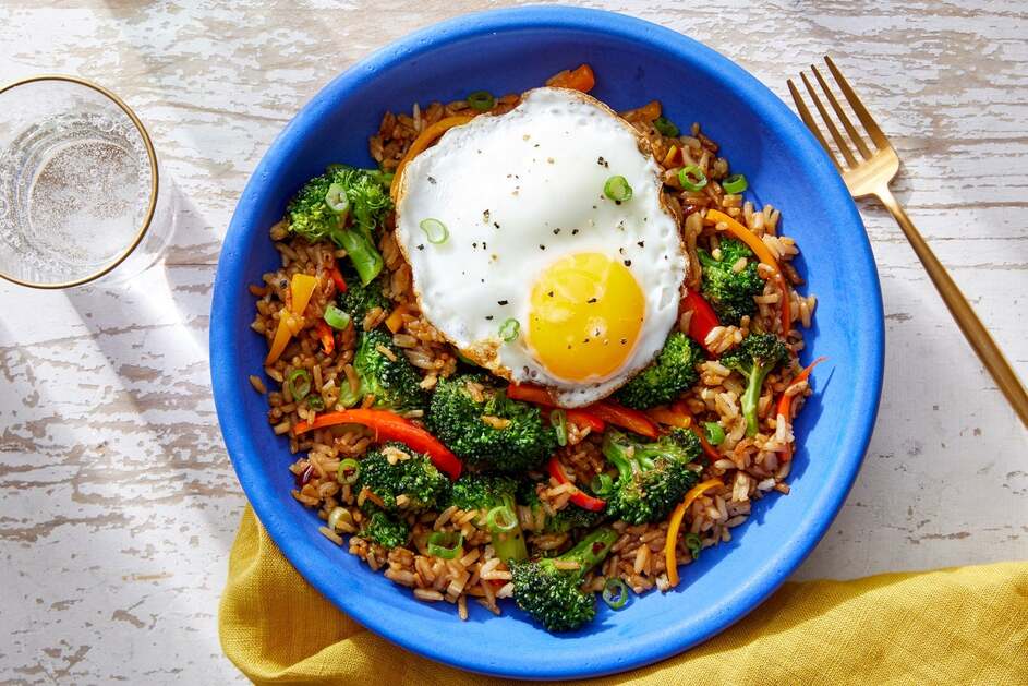 Broccoli & Sweet Pepper Fried Rice