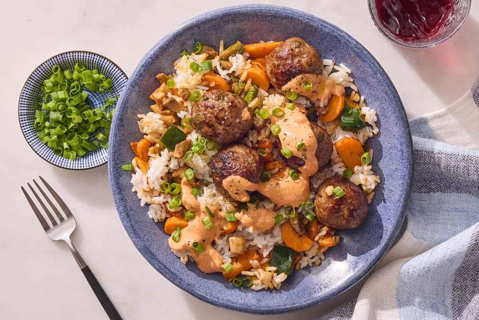 Smoky Poblano Pork Sausage Meatballs